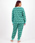 Фото #3 товара Family Pajamas Plus Size 2-Pc. Cotton Trees Pajamas Set, Created for Macy's