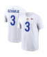 Фото #1 товара Men's Odell Beckham Jr. White Los Angeles Rams Super Bowl LVI Name Number T-shirt