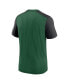 ფოტო #2 პროდუქტის Men's Heathered Green, Heathered Black New York Jets Color Block Team Name T-shirt