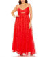 ფოტო #5 პროდუქტის Women's Plus Size Keyhole Detail Chiffon Sleeveless Gown