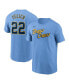 Фото #3 товара Men's Christian Yelich Powder Blue Milwaukee Brewers City Connect Name and Number T-shirt