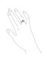 Unisex 1CTW Round Solitaire Simulated Blue Sapphire AAA CZ Men's Engagement Ring Pinky Ring .925 Sterling Silver For Men