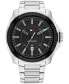 Men's Quartz Silver Stainless Steel Watch 46mm