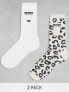 adidas Originals Leopard Luxe 2 pack socks