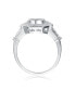 Sterling Silver Clear Cubic Zirconia Solitairie Ring