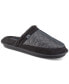 ფოტო #1 პროდუქტის Men's Happy Camper Quilted Fleece-Lined Mule Slippers