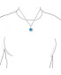 ფოტო #3 პროდუქტის Hanukkah Magen Judaic Blue Created Opal Inlay Star Of David Pendant Necklace For Bat Mitzvah For Women .925 Sterling Silver