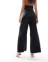 Фото #3 товара Mango linen tailored co-ord trousers in black