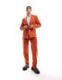 Viggo waffle suit jacket in burnt orange