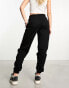 New Look cuffed joggers in black