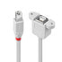 Фото #5 товара Lindy 31801 - 1 m - USB B - USB B - USB 2.0 - Male/Female - Grey