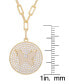 ფოტო #2 პროდუქტის Cubic Zirconia Butterfly Paperclip 18" Necklace in Gold Plate