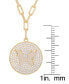 Фото #2 товара Cubic Zirconia Butterfly Paperclip 18" Necklace in Gold Plate