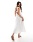 Фото #4 товара Abercrombie & Fitch eyelet tiered maxi dress in white