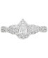 ფოტო #3 პროდუქტის Diamond Pear Three Stone Engagement Ring (1 ct. t.w.) in 14k White Gold