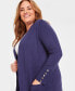 Фото #12 товара Women's Button-Sleeve Flyaway Cardigan, XS-4X, Created for Macy's