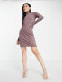 Nike Air bodycon dress in light mauve