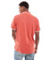 Levi's batwing logo tipped pique polo in red