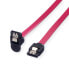 Фото #1 товара ROLINE Internal SATA 6.0 Gbit/s Cable - angled - with Latch 1.0 m - 1 m - SATA III - SATA 7-pin - SATA 7-pin - Male/Male - Black - Red