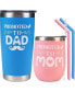 Фото #1 товара New Parents Gifts for Couples - Promoted to Mom and Dad Tumblers - Perfect Christmas Present for New Moms and Dads - Celebrate Parenthood with Stylish and Functional Drinkware