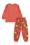 Erkek Çocuk Pijama Takımı 2-5 Yaş Kiremit