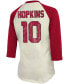 ფოტო #2 პროდუქტის Women's Deandre Hopkins Cream, Cardinal Arizona Cardinals Player Raglan Name Number 3/4 Sleeve T-shirt