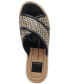 Фото #4 товара Women's Eldora Crisscross Raffia Espadrille Platform Slide Sandals