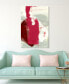 Magenta Abstract 2 Frameless Free Floating Tempered Glass Panel Graphic Abstract Wall Art, 48" x 32" x 0.2"