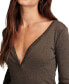 ფოტო #4 პროდუქტის Women's Snap-Closure Henley Top