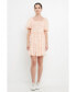 ფოტო #3 პროდუქტის Women's Plaid Smocked Mini Dress