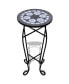 Фото #2 товара Mosaic Side Table Plant Table Black White