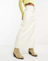 Фото #2 товара Free People faux leather maxi skirt in cream