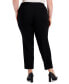 Фото #2 товара Plus Size Textured Knit Straight-Leg Pull-On Pants