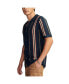 Men's Short Sleeve Striped Button Down Sweater Shirt