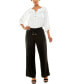 Фото #4 товара Women's Wide Leg Pants with Tie Waist