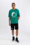 Фото #3 товара Fit Nba Boston Celtics Oversize Fit Bisiklet Yaka Baskılı Kısa Kollu Tişört T6199az24sm