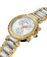 ფოტო #2 პროდუქტის Women's Swiss Chronograph Balmainia Diamond (1/20 ct. t.w.) Two-Tone Stainless Steel Bracelet Watch 38mm