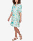 ფოტო #6 პროდუქტის Petite Tropical Puff Print Dress