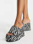 ASOS DESIGN Thierry mule wedges in zebra