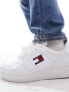 Tommy Jeans retro basket trainers in white