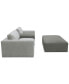 Фото #4 товара CLOSEOUT! Roral 4-Pc. Fabric Sofa with Leather Arm Table and Bench