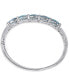 ფოტო #3 პროდუქტის Blue Topaz (14 ct. t.w.) & Diamond (1/8 ct. t.w.) Bangle Bracelet in Sterling Silver