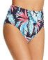 Tommy Bahama Womens 175739 Palms High-Waist Bikini Bottom navy Size XS