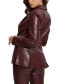 ფოტო #2 პროდუქტის Women's Emelie Faux-Leather Blazer