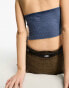 Фото #4 товара Reclaimed Vintage ruched halter neck top in blue