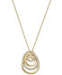 ფოტო #1 პროდუქტის EFFY® Diamond Multi Swirl 18" Pendant Necklace (3/8 ct. t.w.) in 14k Gold