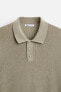 TEXTURED KNIT POLO SHIRT