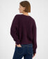 ფოტო #3 პროდუქტის Women's Ribbed Cable-Knit Sweater