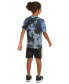 ფოტო #2 პროდუქტის Little & Toddler Boys Printed T-Shirt & 3-Stripe Shorts, 2 Piece Set