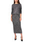 ფოტო #3 პროდუქტის Women's Cable-Knit Shine Pull-On Midi Sweater Skirt